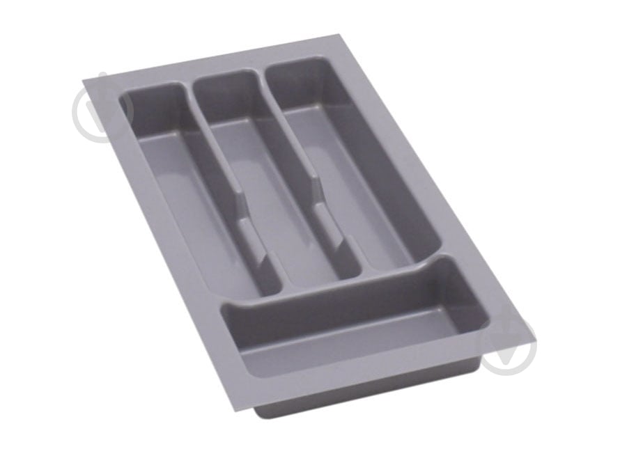 Лоток для столовых приборов Rejs UNI 230x430x45 мм фасад 300 мм пластиковый серый ТЕ13.2501.05.036 - фото 1