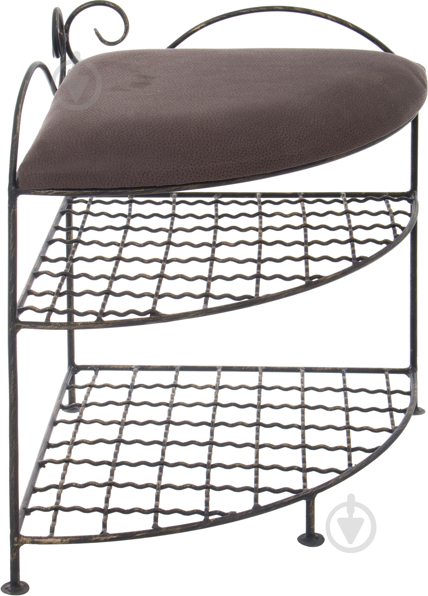 Подставка для обуви Метал Арт Милан 450x450x540 мм коричневый (80358027) - фото 1