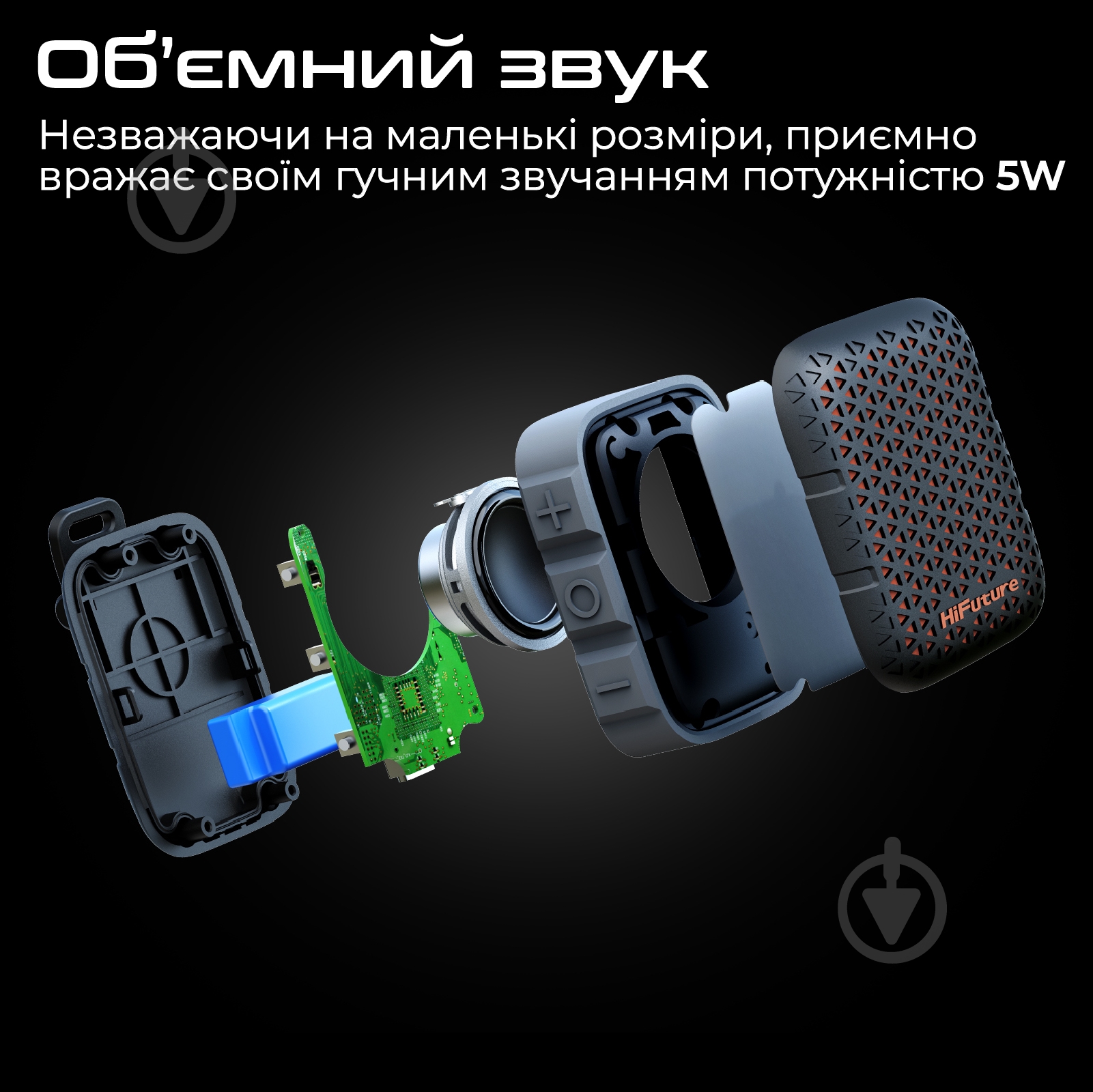 Акустична система HiFuture Pocket-S white/grey (pocket-s.whitegrey) - фото 3