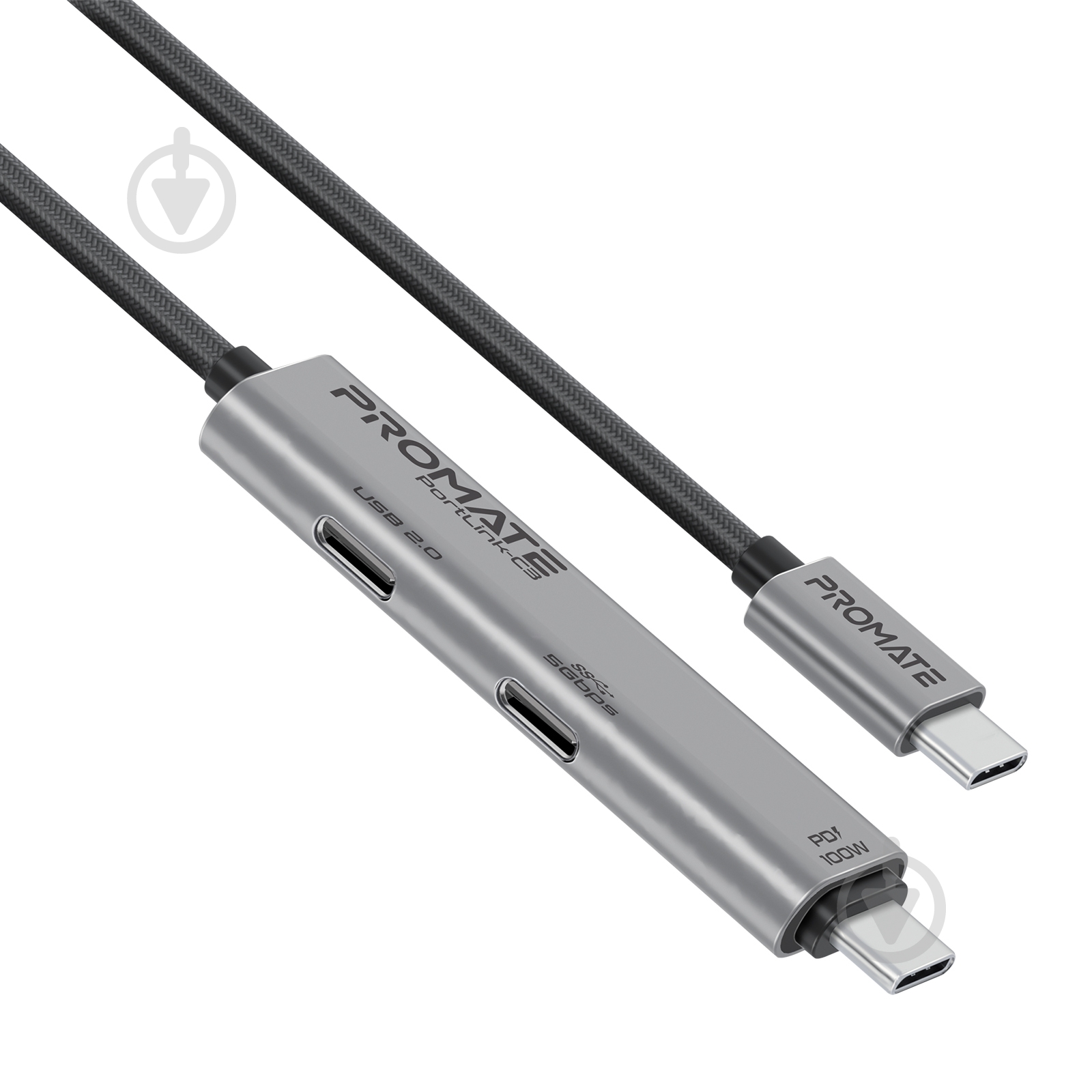 Кабель Promate PortLink-C3 1,5 м black (portlink-c3.black) - фото 1