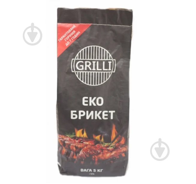 Брикети вугільні GRILLI ЕКО 5 кг (77777) - фото 1