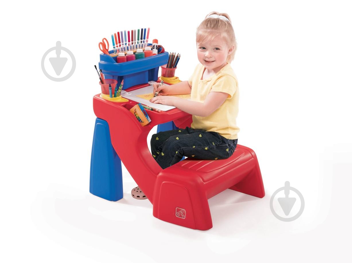 Детская парта Step 2 WRITE DESK 64х55х66 см сине-красный - фото 1