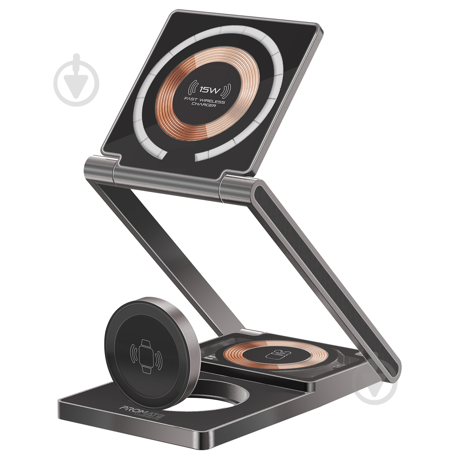 Зарядна станція Promate LucidFold-Trio - фото 1 Зарядна станція Promate LucidFold-Trio - фото 1