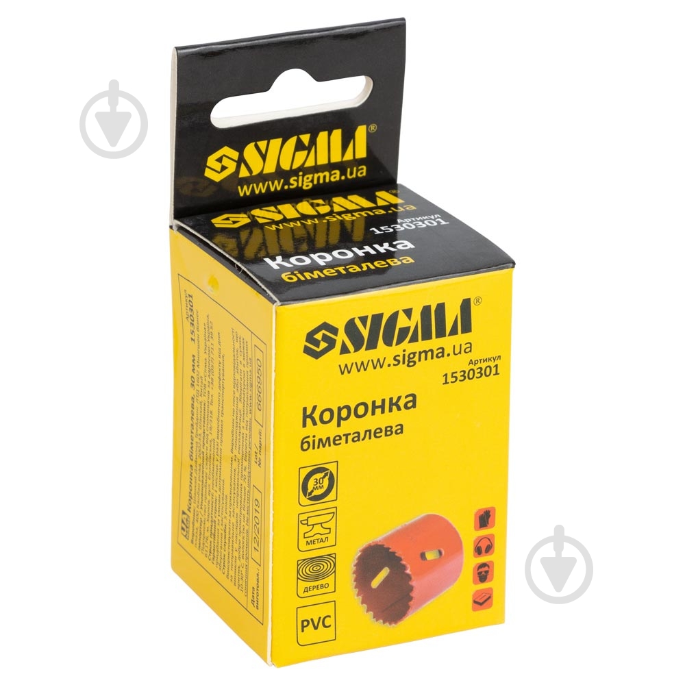 Коронка биметаллическая Sigma 30 мм 1530301 - фото 3 Коронка биметаллическая Sigma 30 мм 1530301 - фото 3