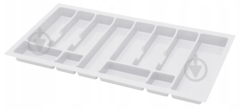 Лоток для столових приборів Rejs UNI 830x430x45 мм фасад 900 мм пластиковий білий ТЕ13.2506.05.013 - фото 1