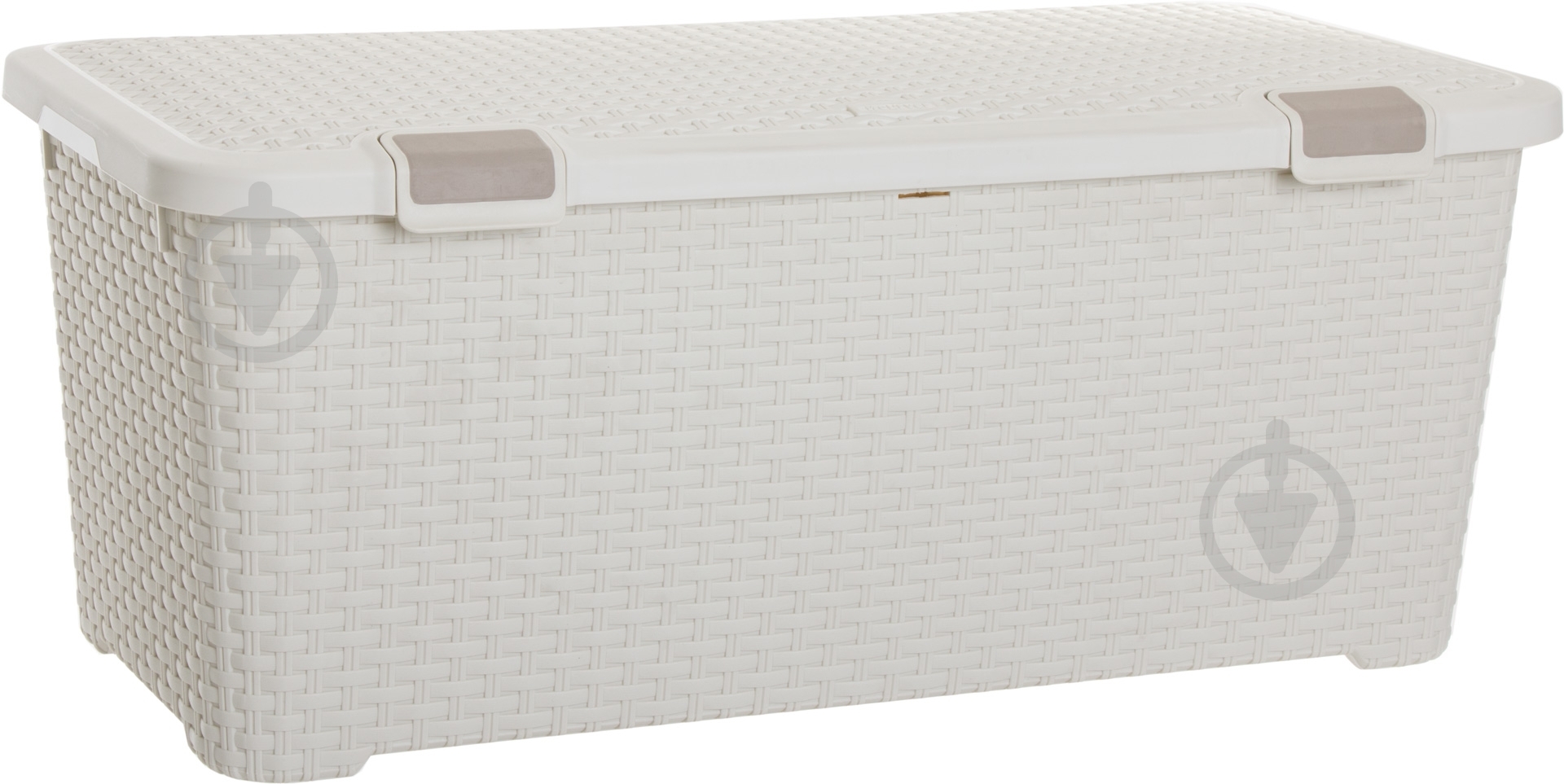 Кошик для зберігання пластиковий Curver 210282 із кришкою Style кремовий 330x400x790 мм - фото 1