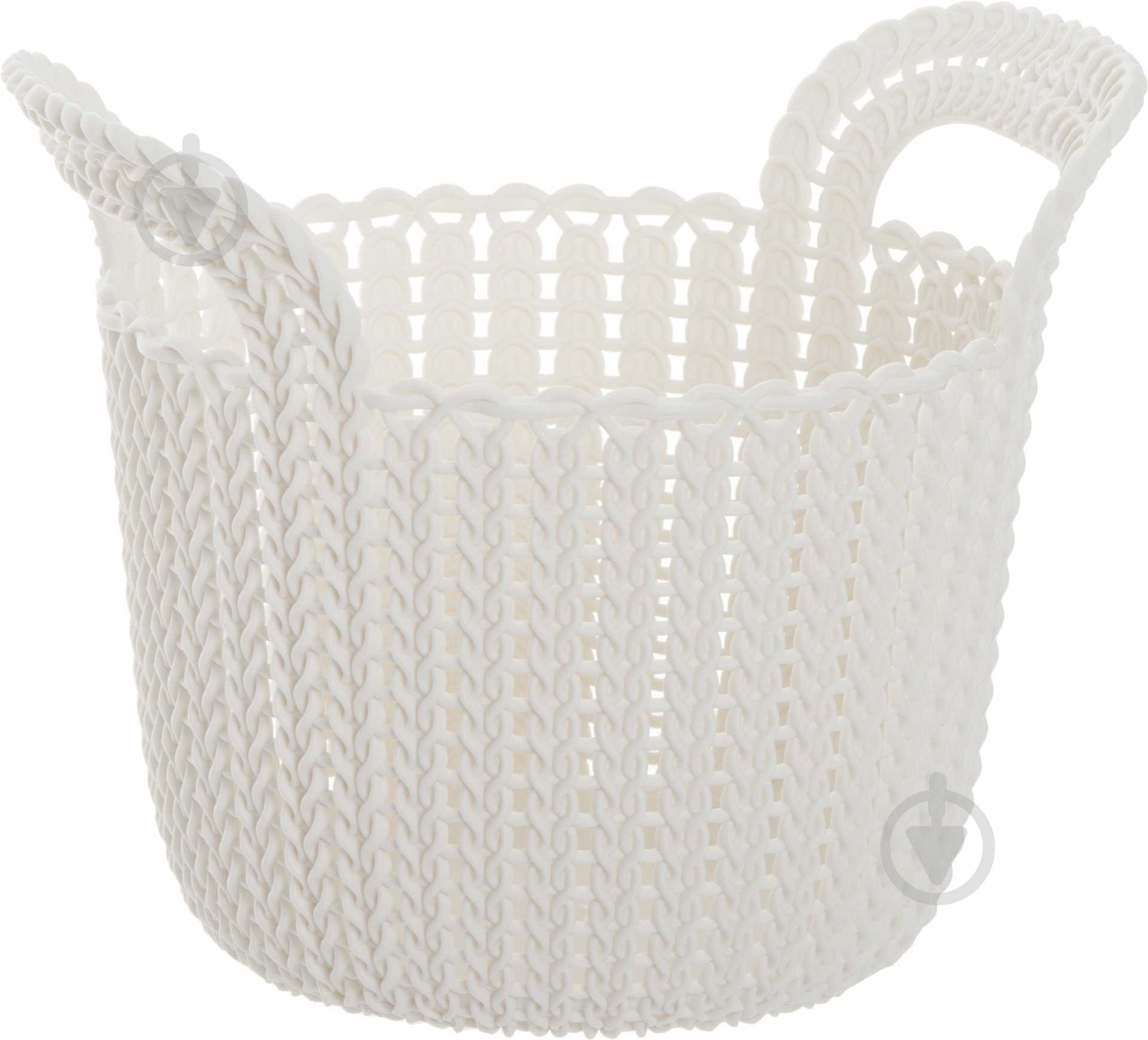 Кошик для зберігання Curver Knit XS круглий білий 190x190x230 мм - фото 1
