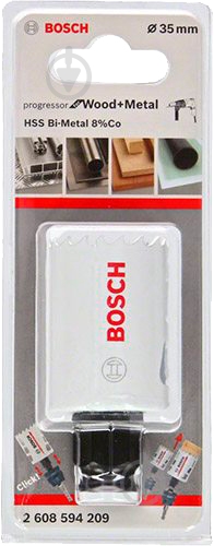 Коронка биметаллическая Bosch BiM 35 мм Progressor 2608594209 - фото 3