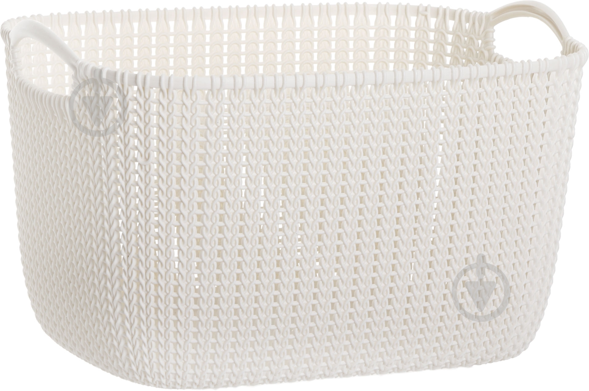 Кошик для зберігання пластиковий Curver 226379 Knit L прямокутний білий 230x300x400 мм - фото 1