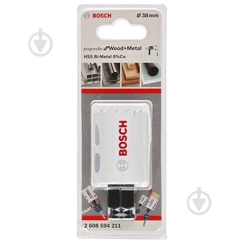 Коронка биметаллическая Bosch BiM 38 мм Progressor 2608594211 - фото 2