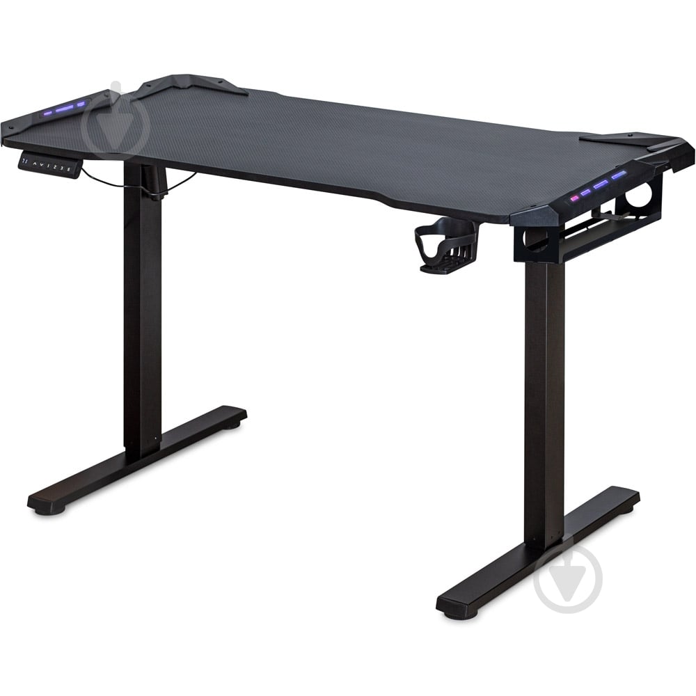 Стол компьютерный Mealux PowerDesk Carbon RGB - фото 1