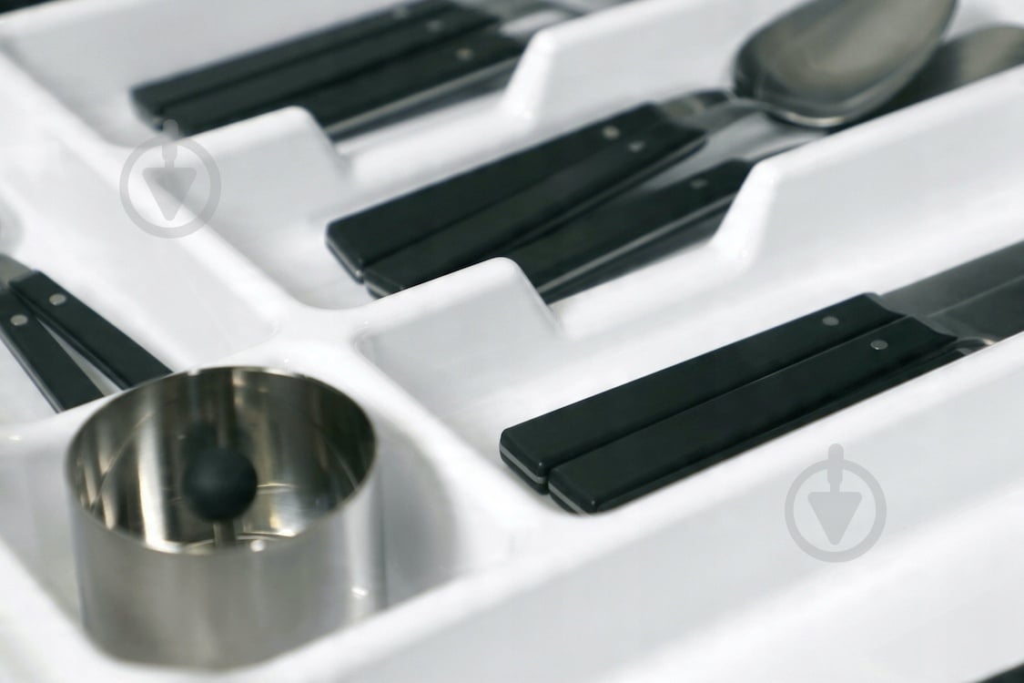 Лоток для столовых приборов Rejs UNI 430x430x45 мм фасад 500 мм пластиковый белый ТЕ13.2503.05.013 - фото 5