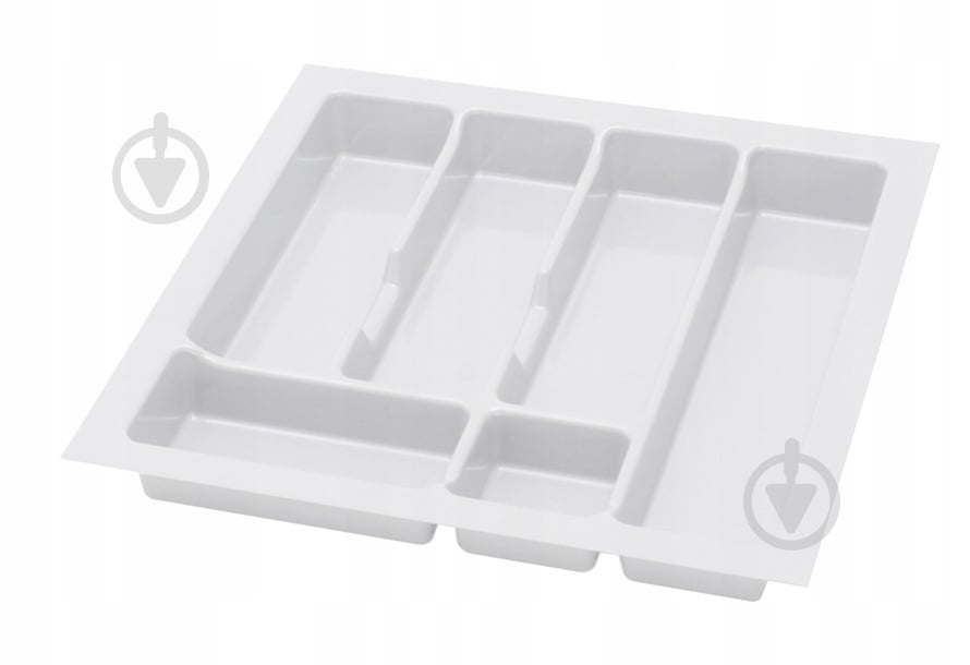 Лоток для столовых приборов Rejs UNI 430x430x45 мм фасад 500 мм пластиковый белый ТЕ13.2503.05.013 - фото 1