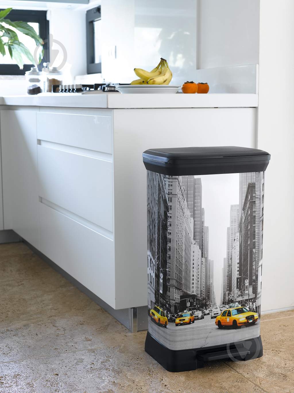 Контейнер для сміття Curver DECO BIN 50 л чорний 196624 - фото 5 Контейнер для сміття Curver DECO BIN 50 л чорний 196624 - фото 5