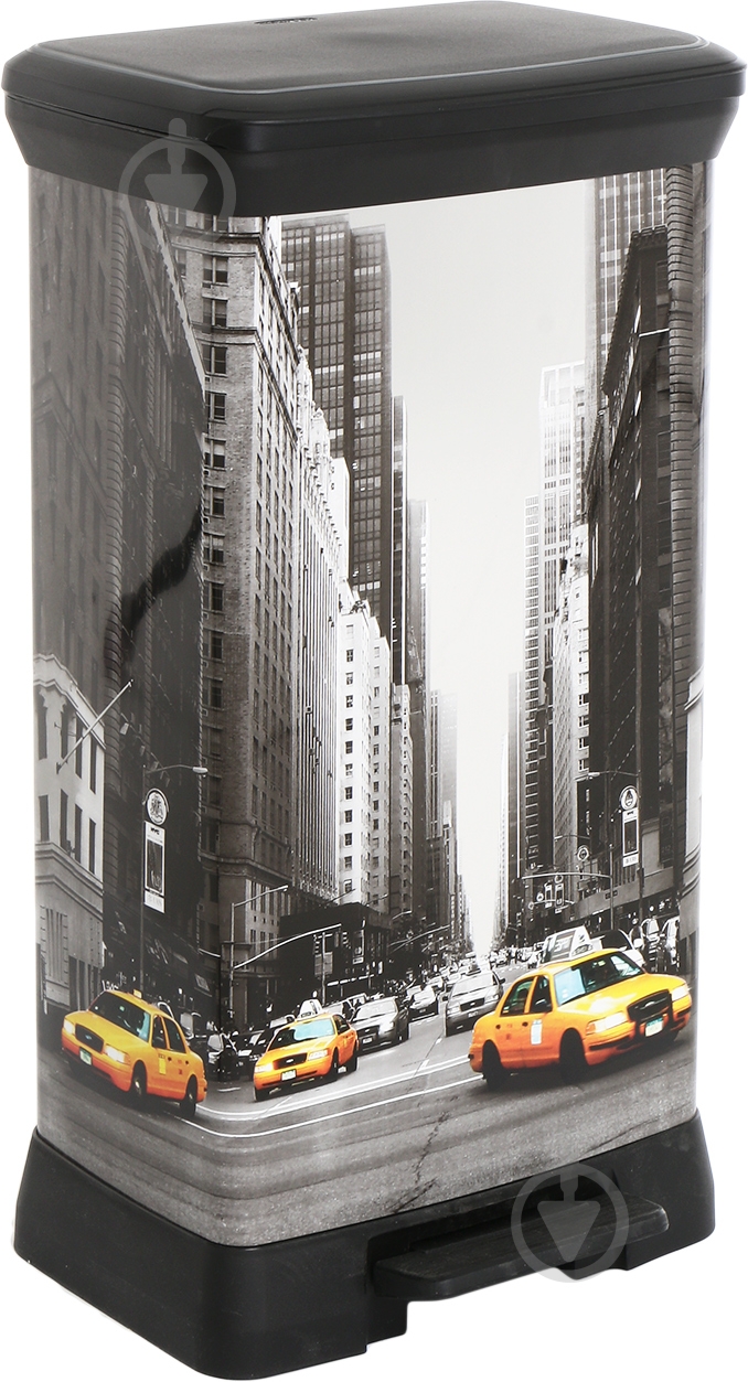 Контейнер для сміття Curver DECO BIN 50 л чорний 196624 - фото 1 Контейнер для сміття Curver DECO BIN 50 л чорний 196624 - фото 1