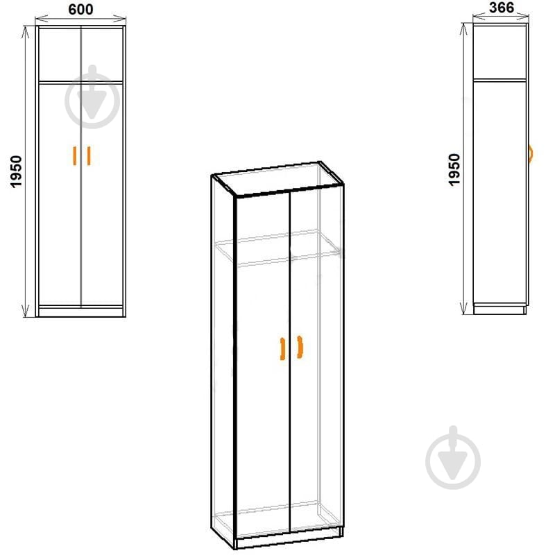 Шкаф Компанит 11 ольха - фото 2 Шкаф Компанит 11 ольха - фото 2