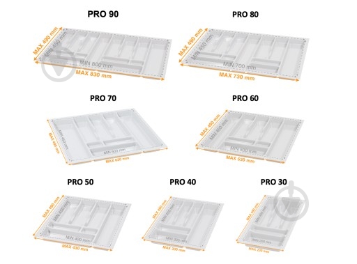 Лоток для столовых приборов Rejs PRO 830x490x45 мм фасад 900 мм пластиковый белый ТЕ13.2669.05.013 - фото 4 Лоток для столовых приборов Rejs PRO 830x490x45 мм фасад 900 мм пластиковый белый ТЕ13.2669.05.013 - фото 4