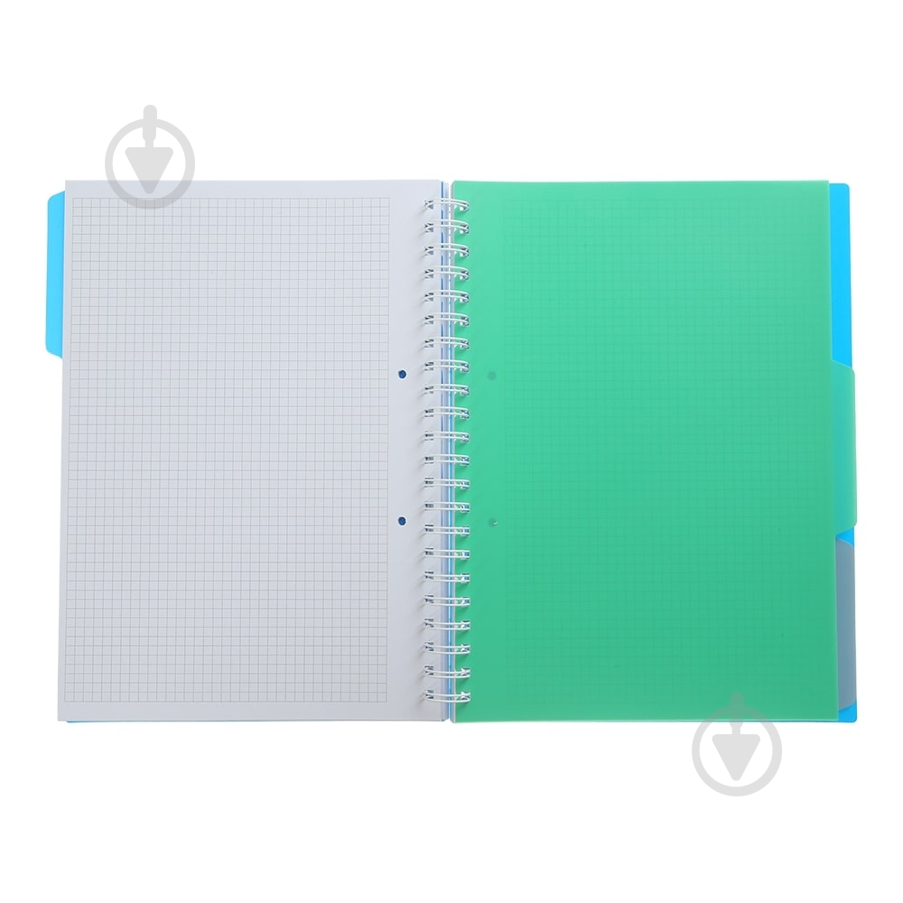 Зошит на пружині Buromax BRIGHT А4 (210x297) 120 арк. клітинка 3 розділювачі синій - фото 5 Зошит на пружині Buromax BRIGHT А4 (210x297) 120 арк. клітинка 3 розділювачі синій - фото 5