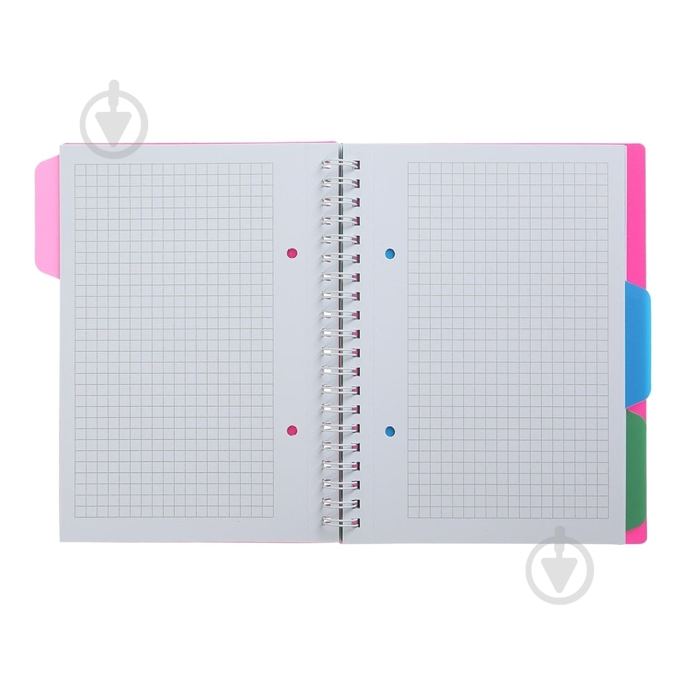 Тетрадь на пружине Buromax BRIGHT В6 (128x182) 100 лист. клетка 3 разделителя розовая - фото 3 Тетрадь на пружине Buromax BRIGHT В6 (128x182) 100 лист. клетка 3 разделителя розовая - фото 3