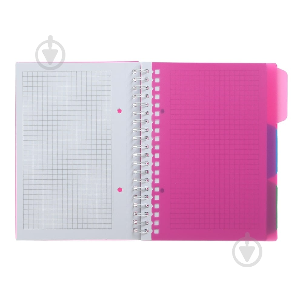 Тетрадь на пружине Buromax BRIGHT В6 (128x182) 100 лист. клетка 3 разделителя розовая - фото 4 Тетрадь на пружине Buromax BRIGHT В6 (128x182) 100 лист. клетка 3 разделителя розовая - фото 4