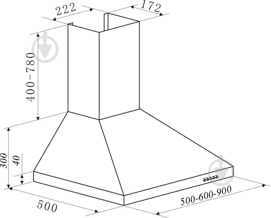 Вытяжка Interline DONNA LUX X A/90 EB - фото 7