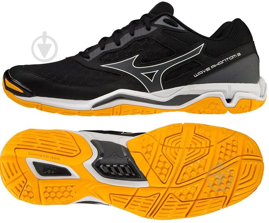 Кросівки чоловічі Mizuno Wave Phantom 3 X1GA226044 р.44 чорні - фото 4 Кросівки чоловічі Mizuno Wave Phantom 3 X1GA226044 р.44 чорні - фото 4