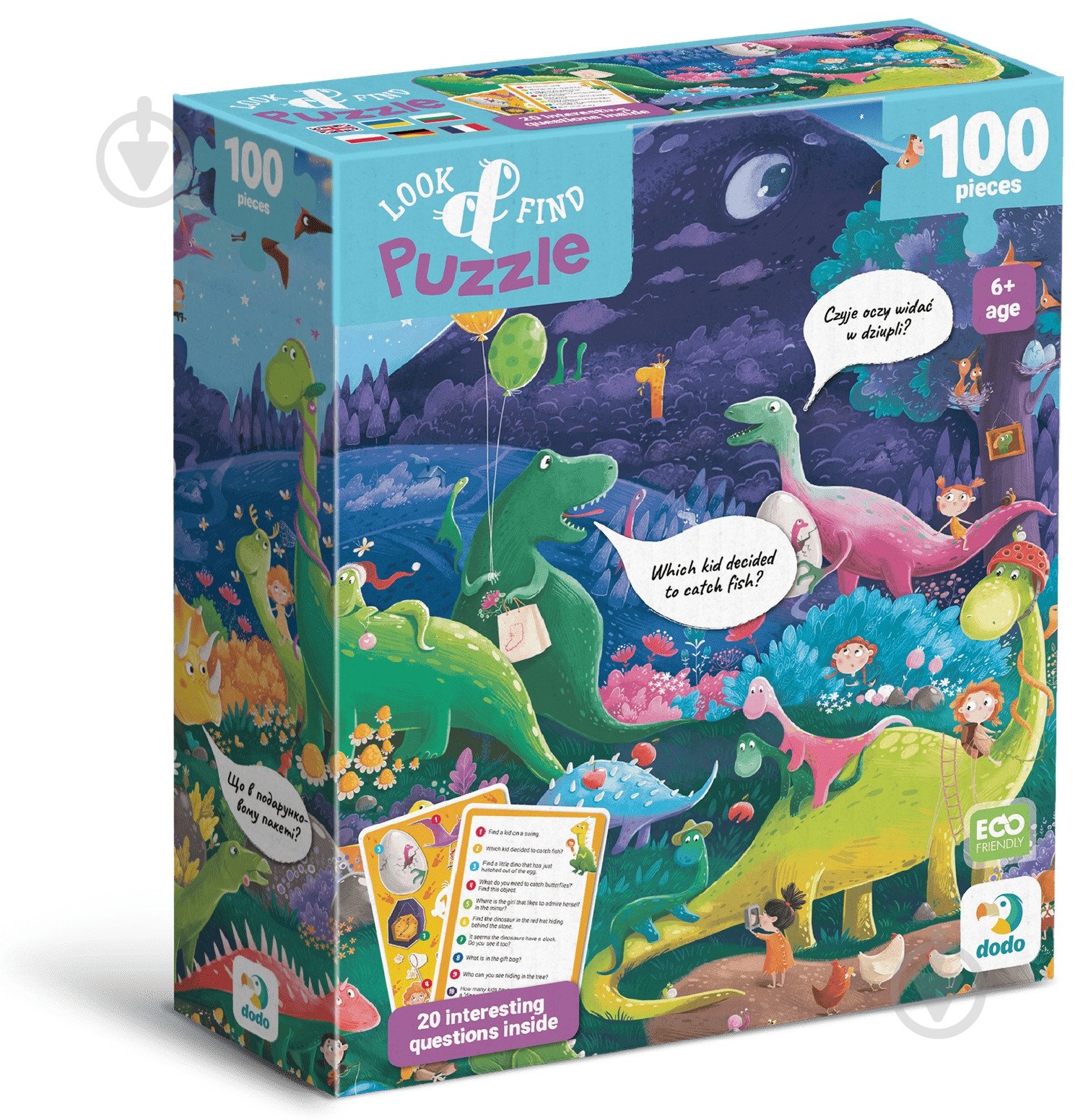 Гра-пазл DoDo Шукай та знаходь Країна динозаврів, 100 елементів 300669 - фото 1