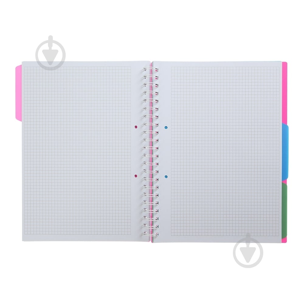 Тетрадь на пружине Buromax BRIGHT А4 (210x297) 120 лист. клетка 3 разделителя розовый BM.24345912-10 - фото 2 Тетрадь на пружине Buromax BRIGHT А4 (210x297) 120 лист. клетка 3 разделителя розовый BM.24345912-10 - фото 2