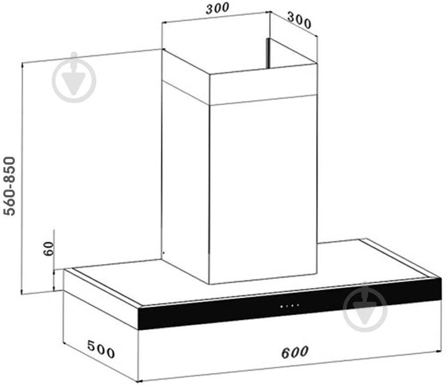 Вытяжка Interline COLLIDER X/V 60 E.S. - фото 8