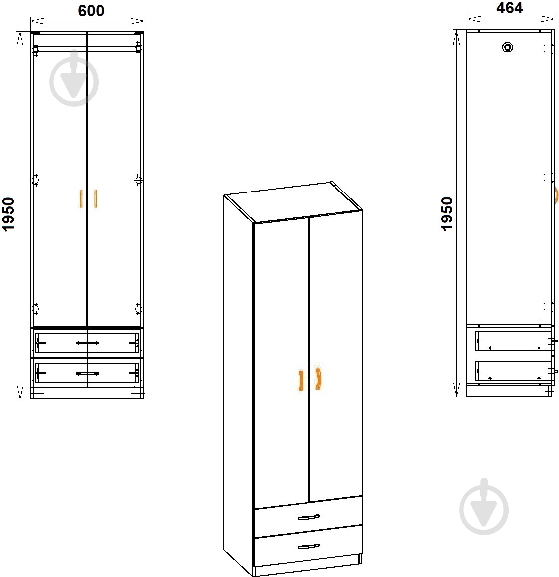 Шкаф Компанит 12 дуб сонома - фото 2 Шкаф Компанит 12 дуб сонома - фото 2