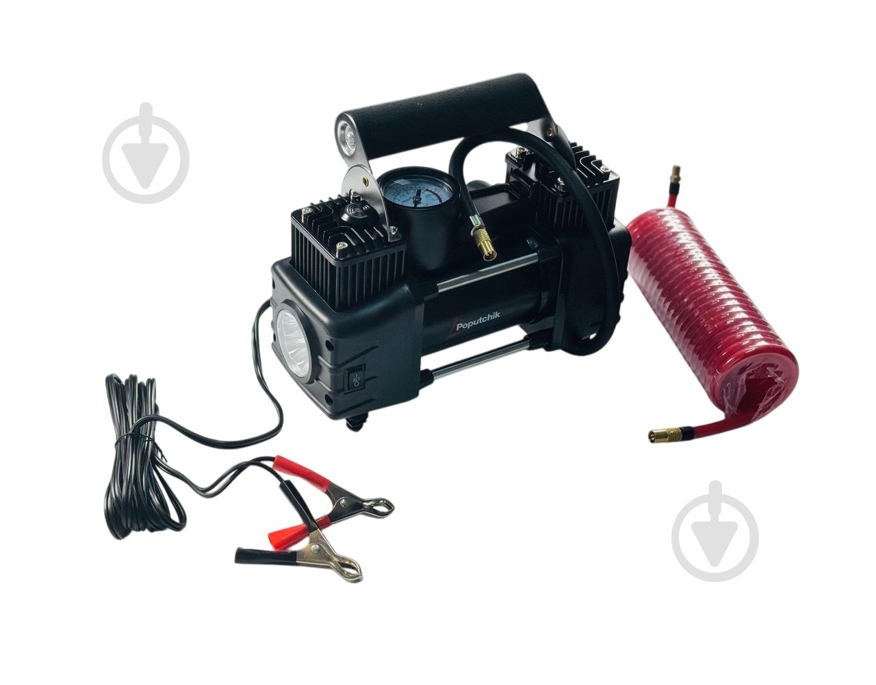 Компресcор автомобильный Poputchik 85 л/мин 10 АТМ с фонарем (13-013-IS) - фото 3 Компресcор автомобильный Poputchik 85 л/мин 10 АТМ с фонарем (13-013-IS) - фото 3