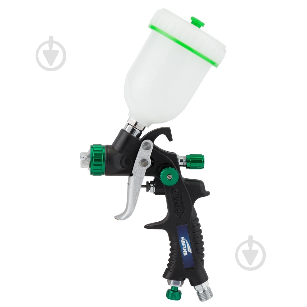 Фарборозпилювач пневматичний Refine HVLP Ø0.8 мм 60-170 л/хв 1.5-2 бар в/б 100 мл (пласт) 6812311 - фото 1 Фарборозпилювач пневматичний Refine HVLP Ø0.8 мм 60-170 л/хв 1.5-2 бар в/б 100 мл (пласт) 6812311 - фото 1