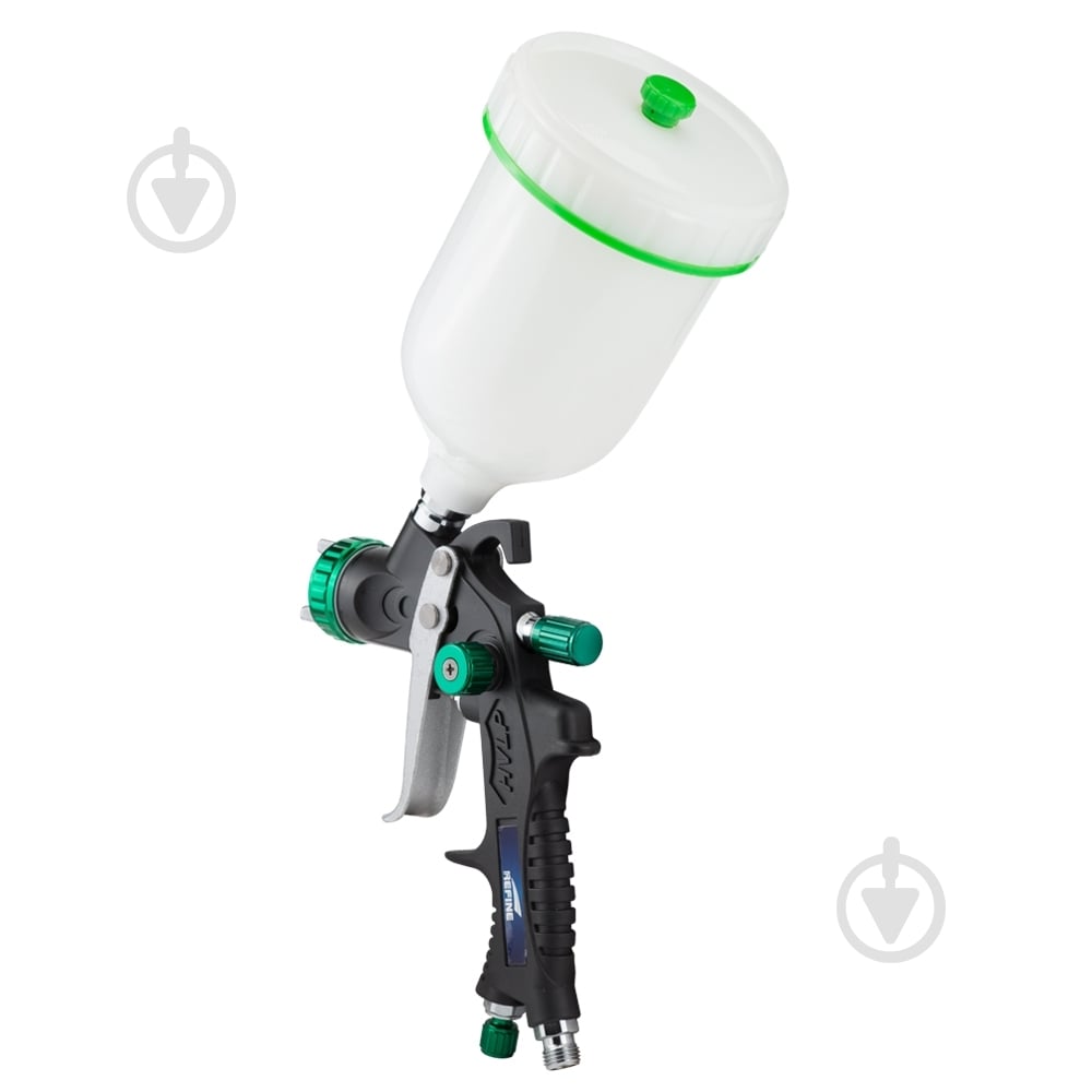 Фарборозпилювач пневматичний Refine HVLP Ø0.8 мм 60-170 л/хв 1.5-2 бар в/б 100 мл (пласт) 6812311 - фото 3 Фарборозпилювач пневматичний Refine HVLP Ø0.8 мм 60-170 л/хв 1.5-2 бар в/б 100 мл (пласт) 6812311 - фото 3