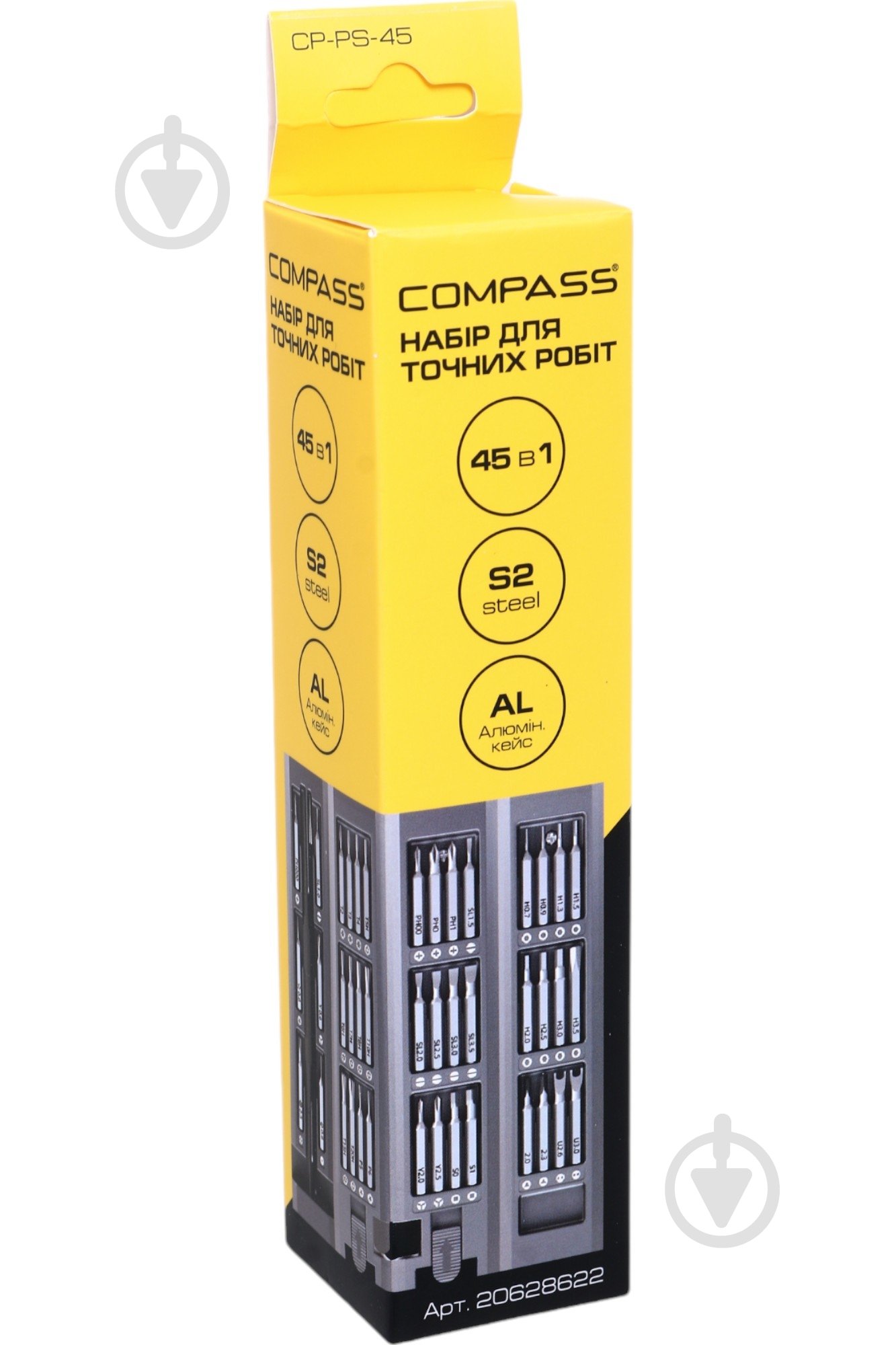 Набір біт і викрутка Compass для точних робіт 45 в 1 CP-PS-45 - фото 7