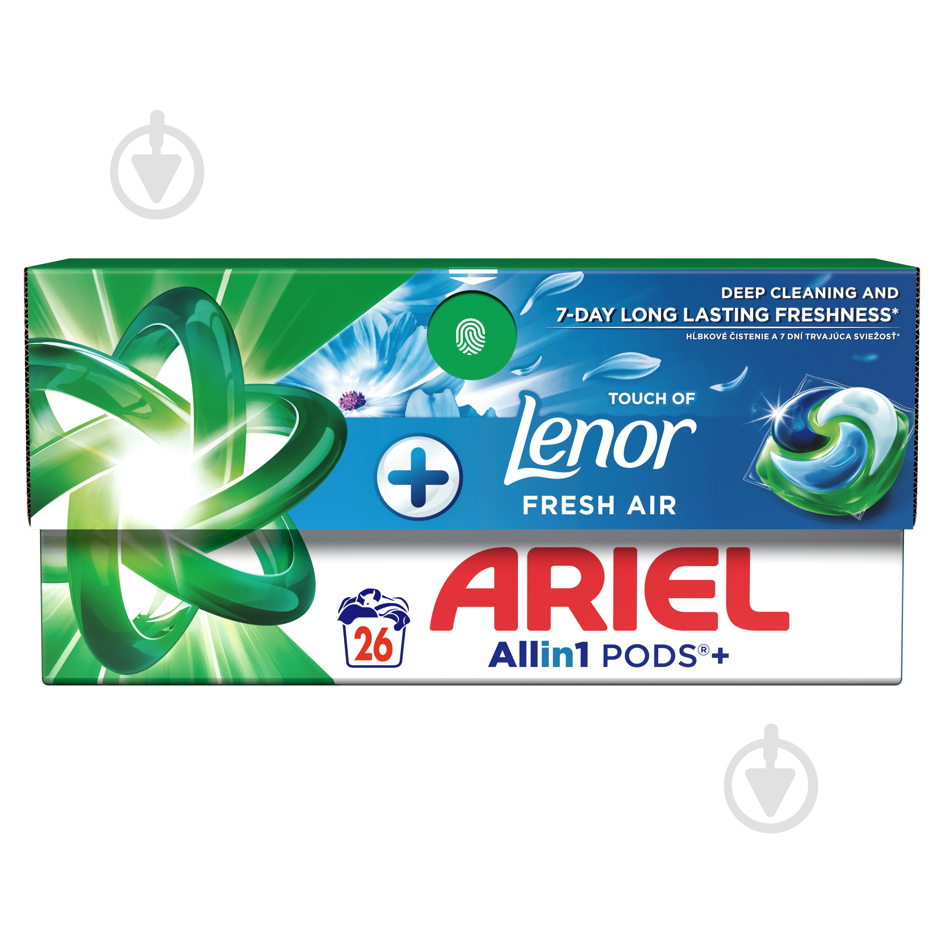 Капсулы для машинной стирки Ariel Все-в-1 Прикосновение свежего воздуха Lenor 26 шт. - фото 2 Капсулы для машинной стирки Ariel Все-в-1 Прикосновение свежего воздуха Lenor 26 шт. - фото 2