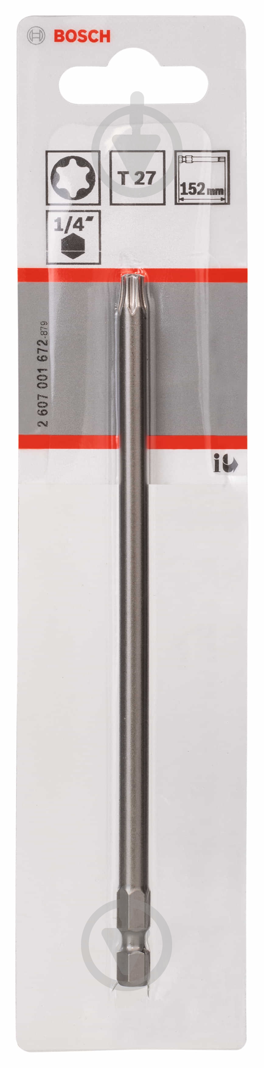 Біта Bosch Extra Hard 152 мм T27 1 шт. 2607001672 - фото 2 Біта Bosch Extra Hard 152 мм T27 1 шт. 2607001672 - фото 2