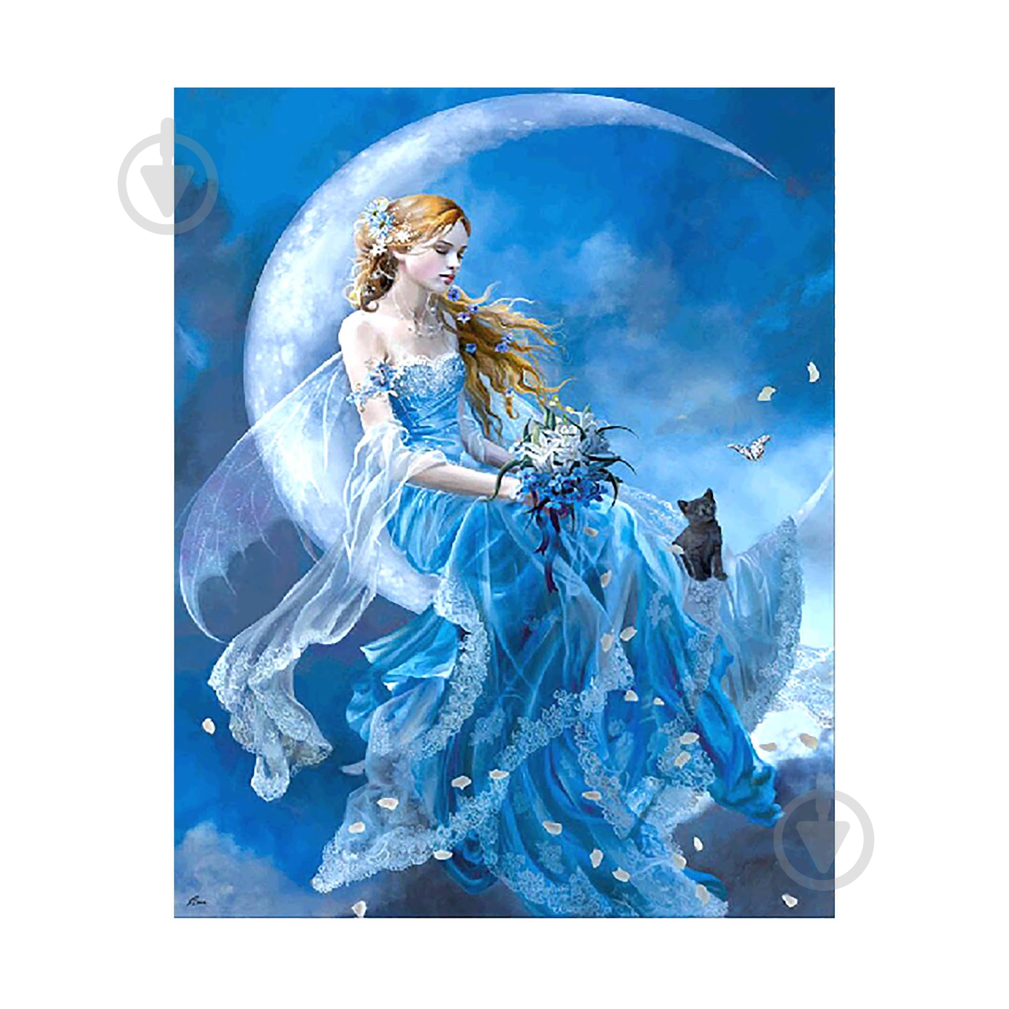 Картина стразами Девушка на Луне FA40488 Strateg - фото 1
