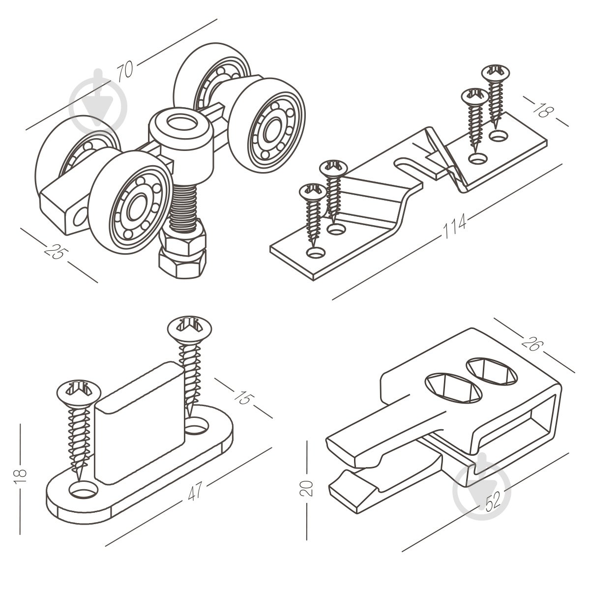 Комплект раздвижной системы MVM SD-100 1,8 м 100 кг - фото 3 Комплект раздвижной системы MVM SD-100 1,8 м 100 кг - фото 3