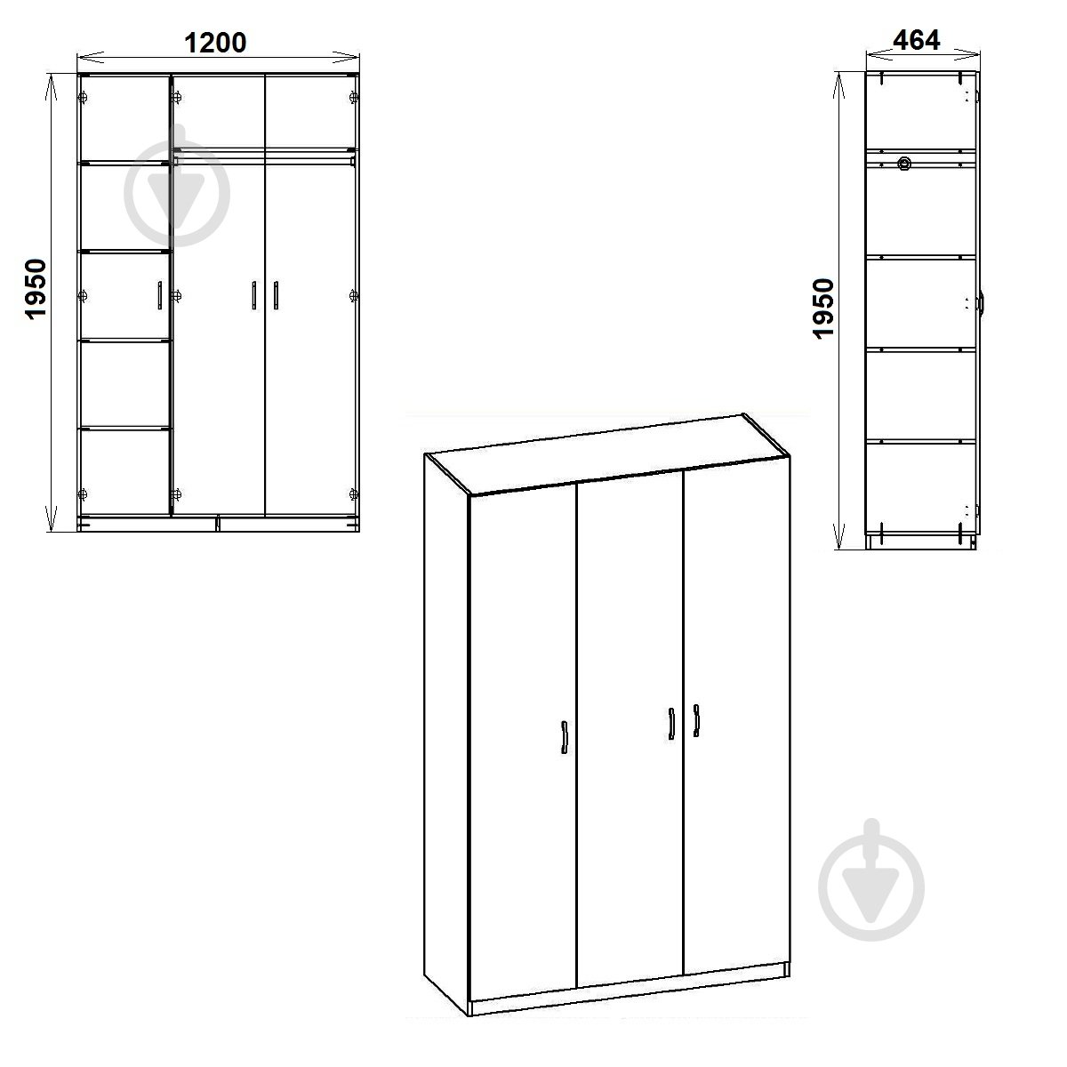 Шкаф Компанит 15 дуб сонома - фото 2 Шкаф Компанит 15 дуб сонома - фото 2