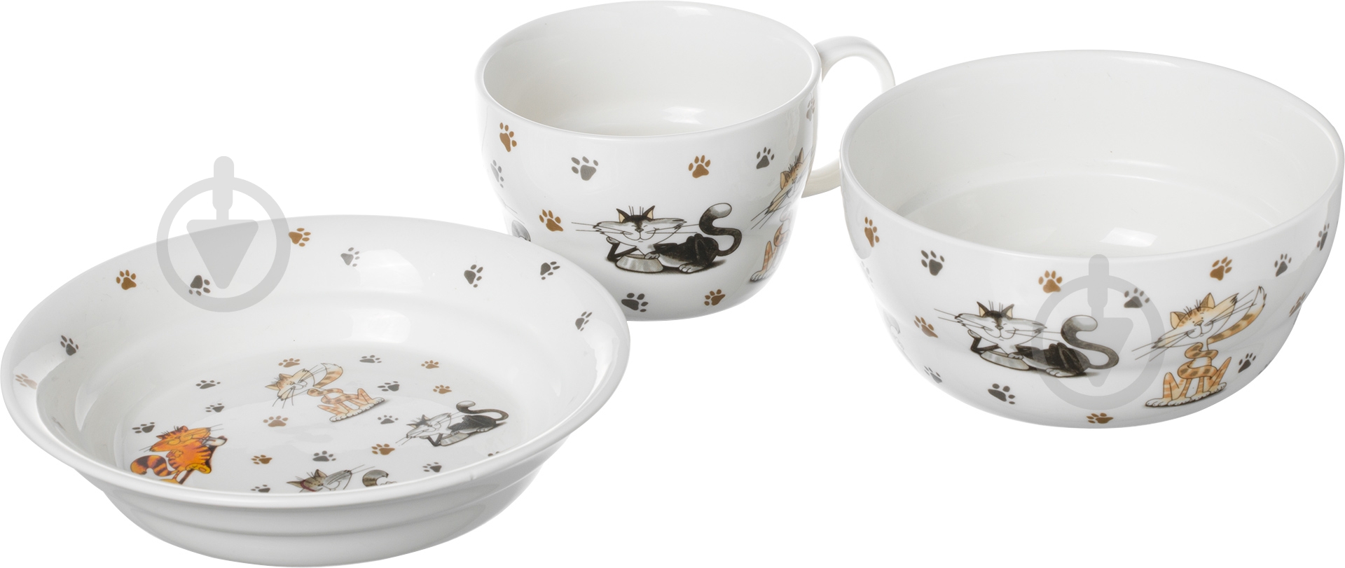 Набір дитячого посуду Пухнастик 3 предмети 359-169 Lefard - фото 1