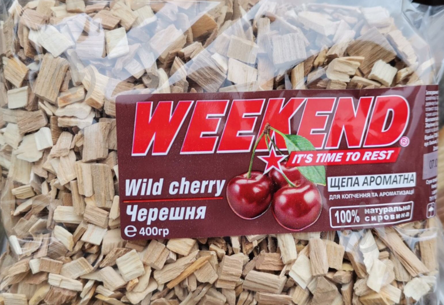 Щепа для копчения Weekend Черешня 0.4 кг - фото 1