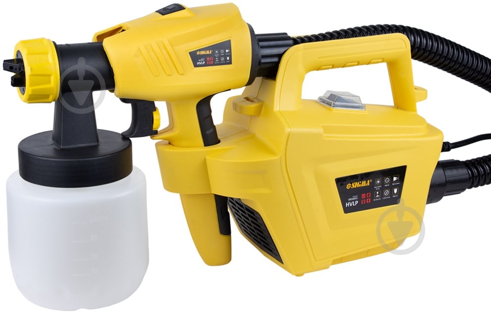 Краскораспылитель Sigma электрический HVLP 800Вт Ø1.8/2.6мм 900мл/мин н/б 800мл 6816051 - фото 1