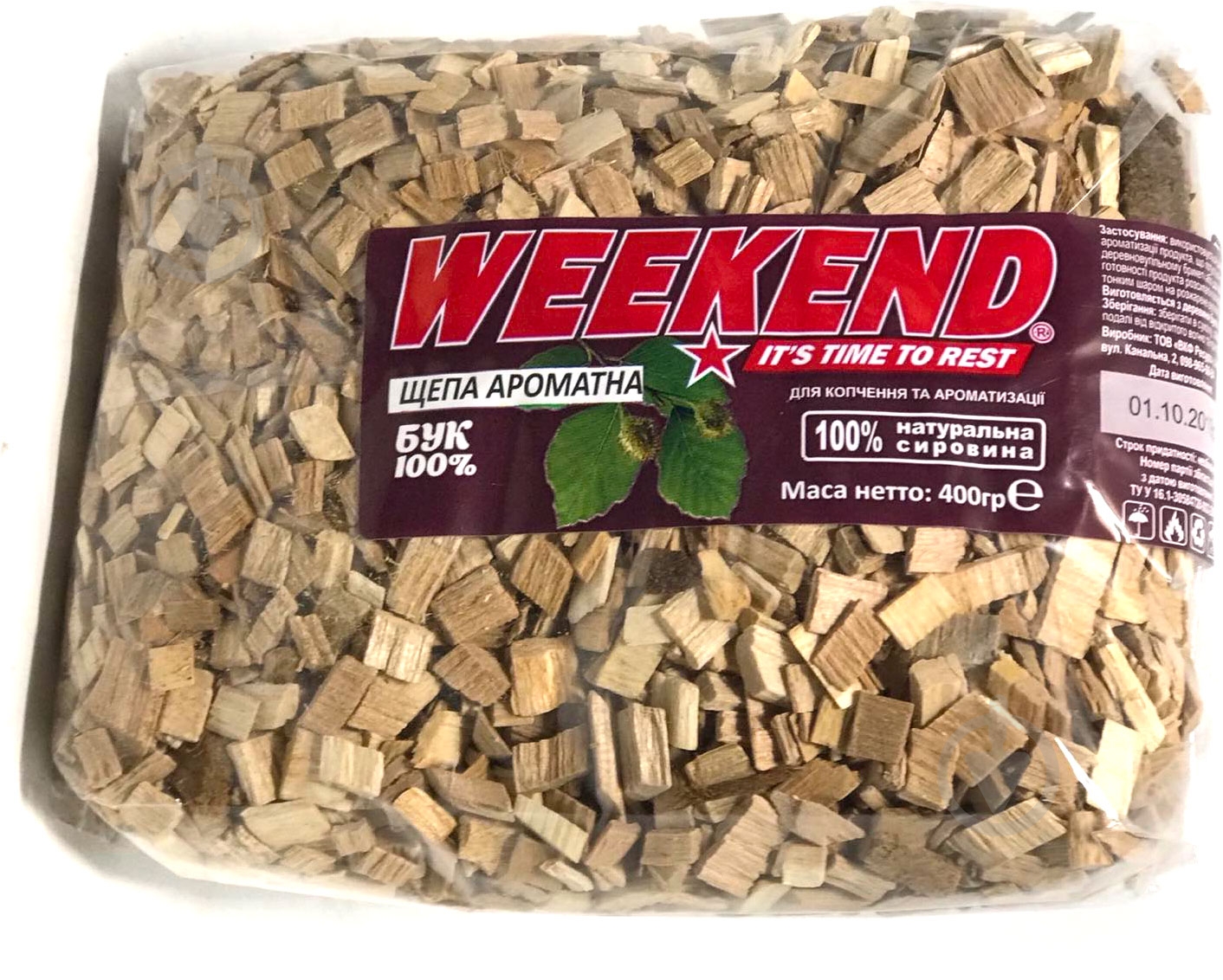 Щепа для копчения Weekend Бук 0.4 кг - фото 1