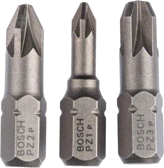 Набір біт Bosch Extra Hard 25 мм PZ/1/2/3 3 шт. 2607001753 - фото 1 Набір біт Bosch Extra Hard 25 мм PZ/1/2/3 3 шт. 2607001753 - фото 1