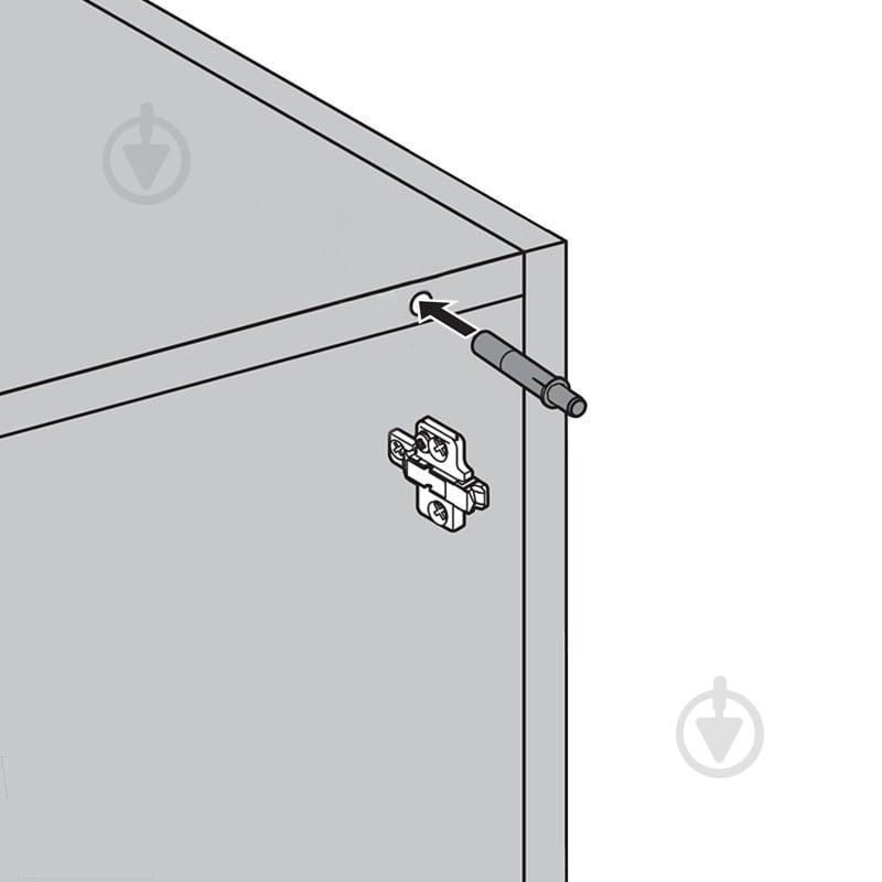 Амортизатор Blum BLUMOTION темно-сірий врізний монтаж зі сторони петлі 970A1002 Push open - фото 3 Амортизатор Blum BLUMOTION темно-сірий врізний монтаж зі сторони петлі 970A1002 Push open - фото 3