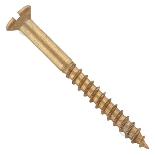 Шуруп по дереву потайная головка snapt латунь 3,5x45 мм 10 шт. латунь (50400) - фото 1