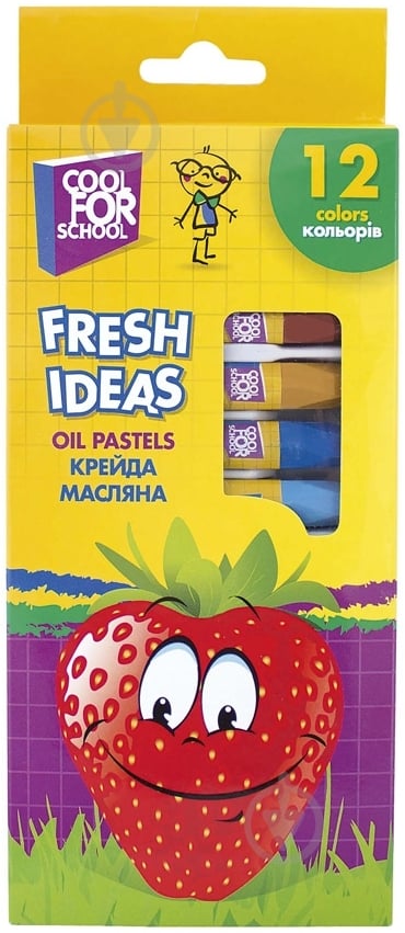 Мел масляный 12 цветов CF60708 Cool For School - фото 1