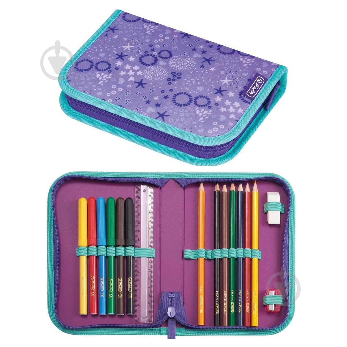 Ранец школьный Herlitz укомплектованный Loop Plus Dolphins Дельфины (50032457) - фото 9 Ранец школьный Herlitz укомплектованный Loop Plus Dolphins Дельфины (50032457) - фото 9