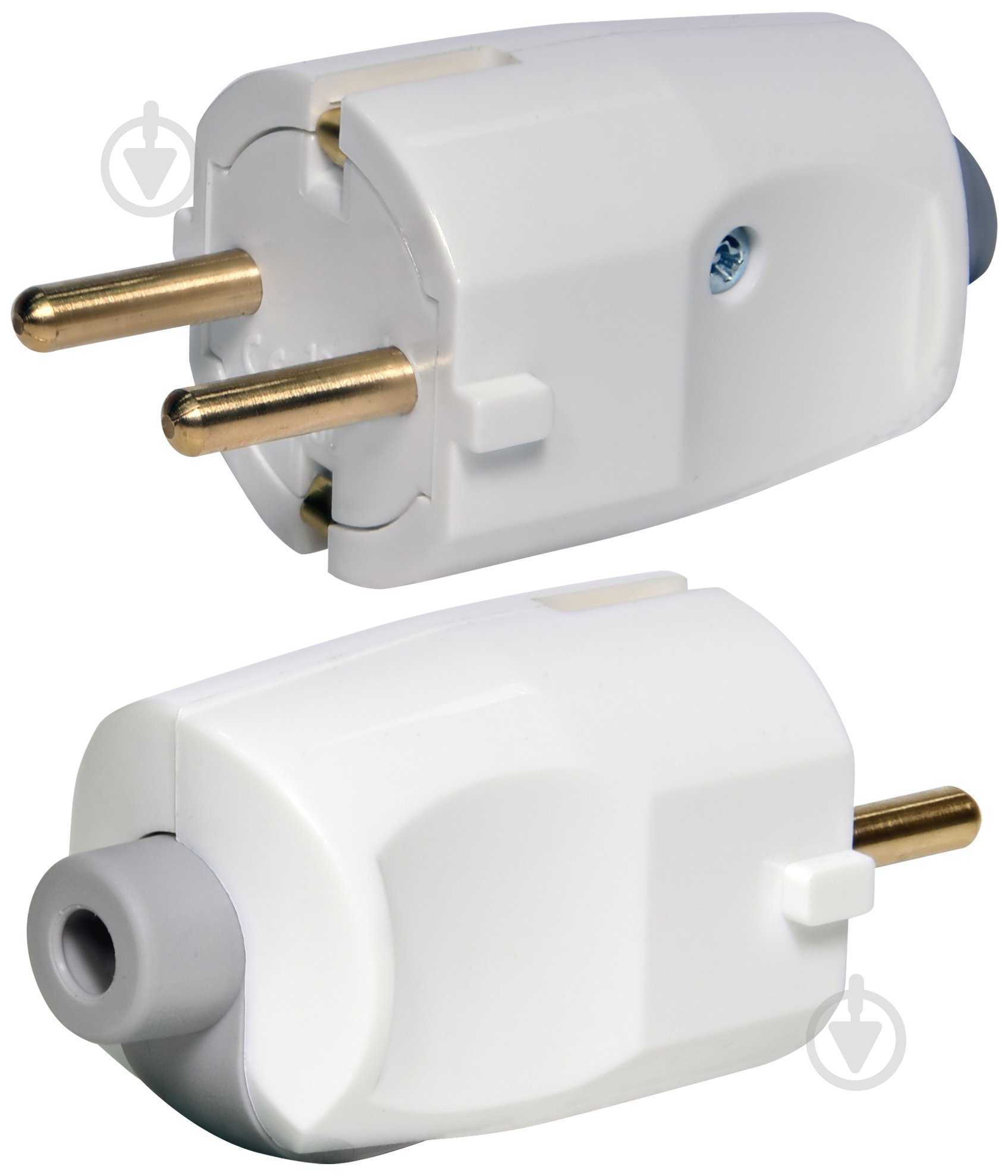 Вилка кабельна ETI універсальна PPW-UNI (2Р+РЕ, кутова/пряма) із заземленням 250В 16А IP20 полікарбонат білий - фото 1 Вилка кабельна ETI універсальна PPW-UNI (2Р+РЕ, кутова/пряма) із заземленням 250В 16А IP20 полікарбонат білий - фото 1