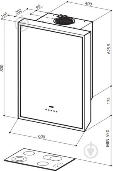 Вытяжка Faber TITANO EG8 X/V BK - фото 4